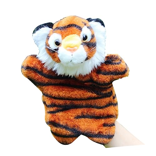 Alasum Tigerpuppe Handpuppe Requisiten Zum Geschichtenerzählen Für Jungen Und Mädchen Handspielzeugpuppe Interaktives Spielzubehör Rollenspielspielzeug Partygeschenk Kaffeefarbe von Alasum