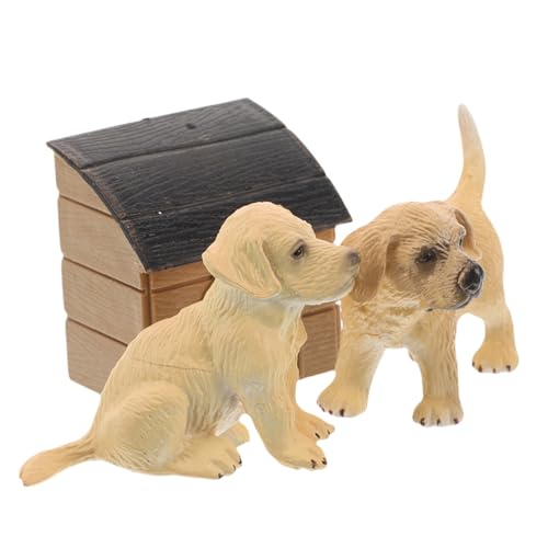 Alasum Niedliche Mini-Sammlung Tiere Lebensechte Welpenfiguren Für Die Puppenhausdekoration von Alasum