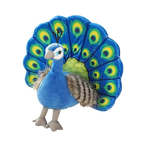 Alasum Kuscheliges Pfau Plüschtier Cartoon Design Waschbar Weiches Kinderspielzeug und Wohnaccessoire Geeignet als für Kinderparty Dekorative Pfauenfigur für Sofa und Zimmer von Alasum