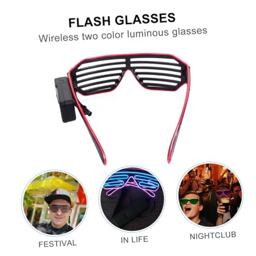 Alasum LED Partybrille mit Zweifarbigen Blinkenden Kunststoffgläsern Leuchtende Flashing Brille für Karneval Club und Festival Bunte Neon Partybrillen ohne Batterien Zufällige Farbe Alasum LED Partybrille mit Zweifarbigen Blinkenden Kunststoffgläsern Leuchtende Flashing Brille für Karneval Club und Festival Bunte Neon Partybrillen ohne Batterien Zufällige Farbe von Alasum
