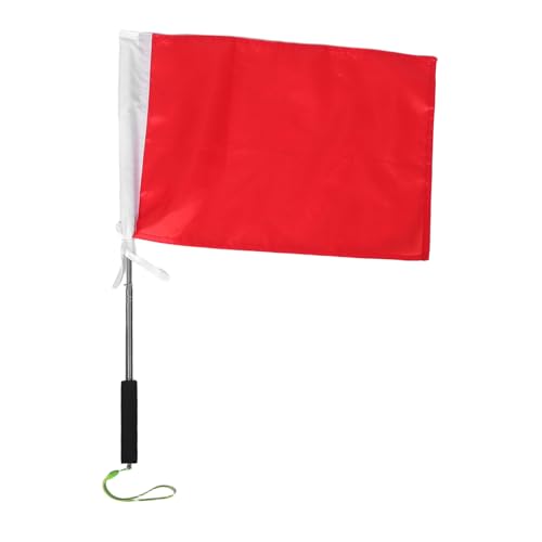 Alasum Leitfahne kleine Fahnen Feldsport-Trainingsflagge Volleyball-Flaggen-Linienrichter Ampelflagge kleine Fähnchen auf Stöcken dekorative Flagge tragbare Flagge Rostfreier Stahl rot von Alasum