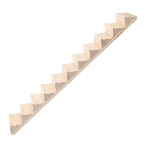 Alasum Maßstab DIY ohne Handlauf Langlebige Puppenhaus Treppe aus Holz Dekorative Miniaturleiter für Puppenstuben und Minihäuser von Alasum