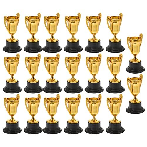 Alasum Mini-Trophäen – Mini-Plastik-Trophäe Mini-Belohnungs-Trophäe Mini-Trophäen Große Kleine Plastik-Trophäen Gold-Trophäenpokal Belohnungen Plastik-Gold-Trophäen-Trophäenbecher von Alasum