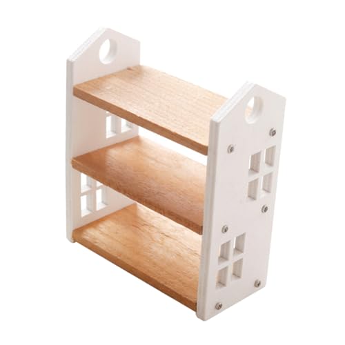 Alasum Winziges Bücherregal Für Miniatur-puppenhaus Mini-bücherregal Aus Holz Mini-ausstellungsregal Dekoratives Mini-hausdekor Robuste Stilvolle Aufbewahrungseinheit von Alasum