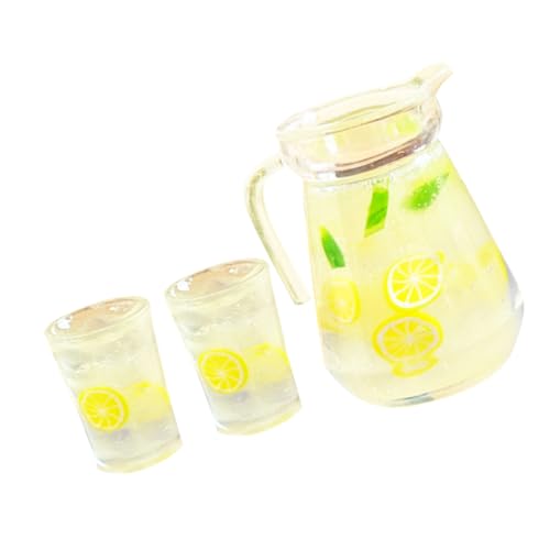 Alasum Miniatur Lemonadekrug Set aus Robustem Resin Realistische Kleine Glaskaraffe mit Miniaturgläsern Detailgetreu für Puppenhaus Küche und Vielseitige Mini Szenen Dekoration Alasum Miniatur Lemonadekrug Set aus Robustem Resin Realistische Kleine Glaskaraffe mit Miniaturgläsern Detailgetreu für Puppenhaus Küche und Vielseitige Mini Szenen Dekoration von Alasum