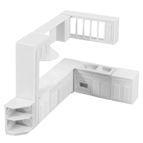 Alasum Miniatur-Möbel-Set für Puppenhaus mit Waschbecken, Herd und Schränken, Maßstab 1:25 für Dekoration von Szenen und realistischem Zubehör Alasum Miniatur-Möbel-Set für Puppenhaus mit Waschbecken, Herd und Schränken, Maßstab 1:25 für Dekoration von Szenen und realistischem Zubehör von Alasum