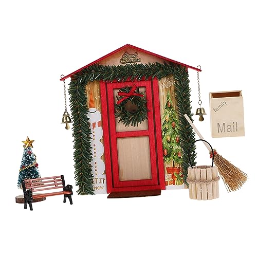 Alasum Weihnachten Puppenhaus Tür Requisiten 1 Set Miniatur Kit Weihnachten Mini Ornament Puppe Decor Mini von Alasum