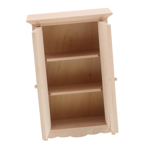Alasum Miniatur-puppenhaus-bücherregal Aus Holz Zur Aufbewahrung Von Sammelspielzeug Alasum Miniatur-puppenhaus-bücherregal Aus Holz Zur Aufbewahrung Von Sammelspielzeug von Alasum