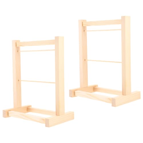 Alasum Puppe Pflege Mini Spielzeug Decor Puppe Kleidung Holz 2pcs Miniatur Kleidung Rack Alasum Puppe Pflege Mini Spielzeug Decor Puppe Kleidung Holz 2pcs Miniatur Kleidung Rack von Alasum