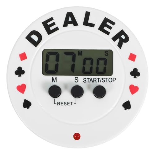 Alasum Poker-Timer - Weiß - Digitaler Timer für Poker, Backen, Waschen & mehr - Party-Tools - Tragbar mit Knopfbatterie - Max. 99 Min. 59 Sek. Alasum Poker-Timer - Weiß - Digitaler Timer für Poker, Backen, Waschen & mehr - Party-Tools - Tragbar mit Knopfbatterie - Max. 99 Min. 59 Sek. von Alasum
