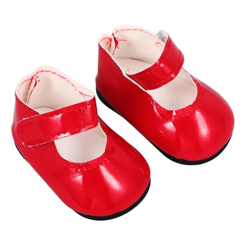 Alasum Puppe Dress Up Pu Lederschuhe Miniaturschuhe Mädchen Spaß Winzige Schuhe Puppenschuhe Accessoires Ersatz Für 18 Zoll Puppen von Alasum