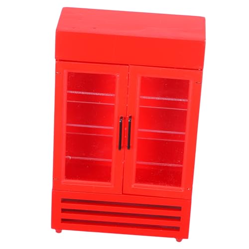 Alasum Mini Kühlschrank Modell Für Puppenhäuser Roter Doppel-tür Gefrierschrank Als Dekoration Für Miniatur Küchen-szenen Für Kreative Rollenspiele von Alasum