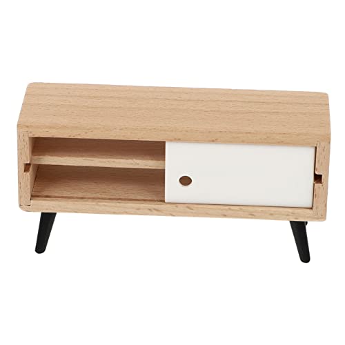 Alasum Puppenhauszubehör Mini Nachttische Puppenhausmöbel Nachttisch Puppenhausmöbel Miniatur Fernsehschrank Schrankschmuck Fernsehdekor Kunststoff von Alasum