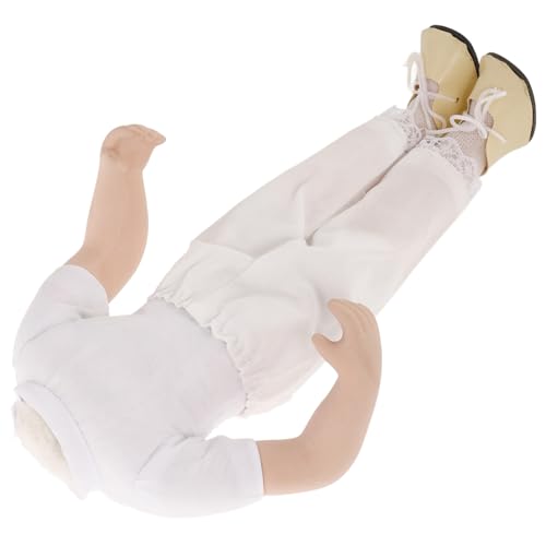 Alasum Puppenzubehör Aus Keramik Spielzeugzubehör Requisitenspielzeug Einteilige Haarpuppe Einzigartige Puppe Kinderspielzeug Mini- Puppenhausspielzeug Prop-Puppe Stoff Weiß von Alasum