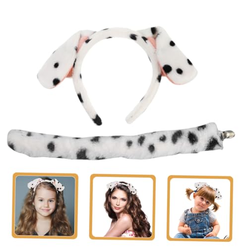 Alasum Puppy Kostüm mit Dalmatiner Ohren und Leichtes Bequemes Tier accessoire für Cosplay Bühne Geburtstag und Party Weiches Material Langlebig und Auffällig von Alasum