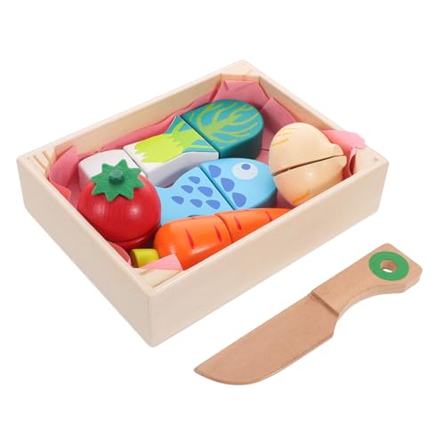 Alasum Realistisches Küchenspielzeug Aus Holz Schneidespiel-lebensmittelspielzeug-Set Ablagefach Für Jungen Und Mädchen Lernen Alasum Realistisches Küchenspielzeug Aus Holz Schneidespiel-lebensmittelspielzeug-Set Ablagefach Für Jungen Und Mädchen Lernen von Alasum