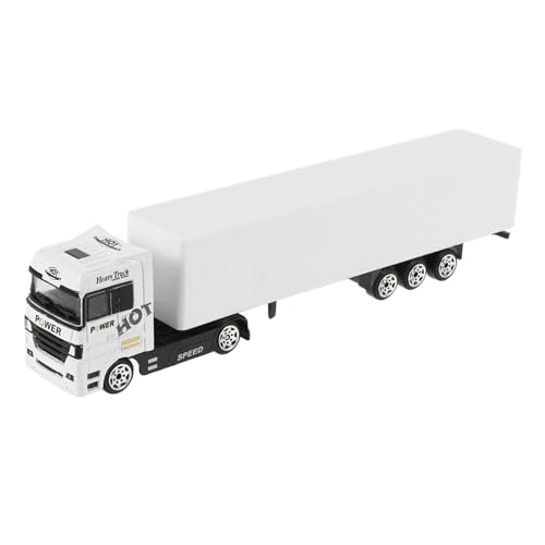 Alasum Satz Transporter-Modell Spielzeug LKW Modell LKW Spielzeug für Kinder Authentisches Design Modell LKW Konstruktionsspielzeug-LKWs ferngesteuerte Lastwagen RC-Dumper Legierung Weiß von Alasum