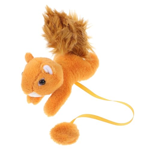 Alasum Schulterplüsch-eichhörnchen Eichhörnchen Als Deko Eichhörnchenfiguren Eichhörnchen-weihnachtsdekor Weihnachtsbaum-eichhörnchen-dekore Kleines Eichhörnchen- Orange Pp-Baumwolle von Alasum
