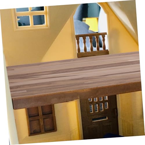 Alasum Selbstklebende Puppenhaus Bodenbeläge aus Robustem Kunststoff Realistische Miniatur-holzstreifen zum Zuschneiden Einfache Montage für DIY Puppenhaus Dekor und Flexible von Alasum