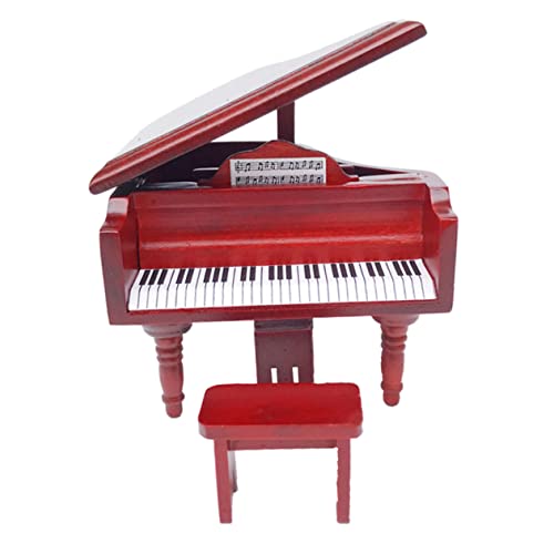 Alasum Miniatur-Klavier Für Puppenhaus Flügel-Spielzeug Im Maßstab 112 Traditionelles Design Miniatur-Klavier-Ornament Landschaftsgestaltung Musikzimmer-Accessoire Für Kinder von Alasum