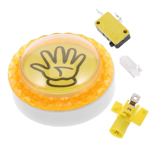 Alasum Spieltaste kinderspiele interaktive Spiele Spielmaschinenzubehör Spieleknöpfe Antwort-Buzzer Soundspiel Timer für den Unterricht Spielshow-Summer müssen haben Plastik Yellow von Alasum