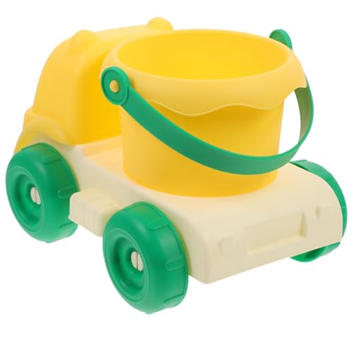 Alasum Strand Spielzeugauto Auto Mit Eimerspielzeug Sandauto Kleiner Eimerwagen Raketenspielzeug Mehrzweck-eimerspielzeug Abnehmbares Eimer- Yellow Weiches Gummi von Alasum