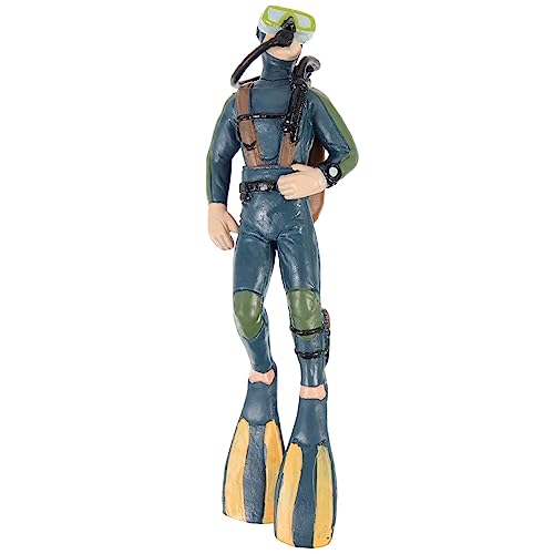 Alasum Taucherfigur Aquarium Deko Abs Realistische Mini Unterwasser Taucher Statue Farbecht Fischfreundlich Langlebig Aquarium Versteck und Dekoration für Fischbecken und Wohnräume von Alasum