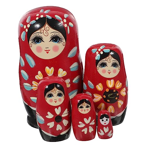 Alasum Teiliges Handbemalte Russische Holz Puppen Klassische Mehrschichtige Nesting Dolls Umweltfreundliche Farbe Dekoratives für von Alasum