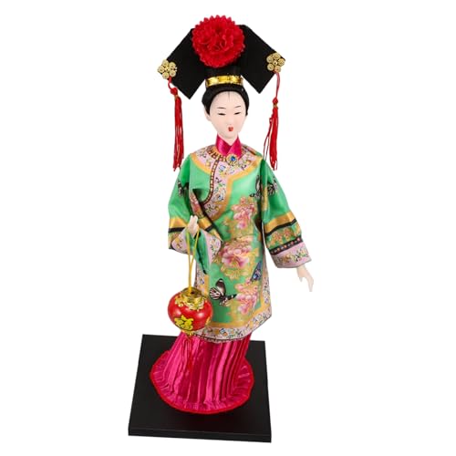 Alasum Traditionelle Kleidung Puppen Handarbeit Puppe Traditionelle Handarbeit Figurine Sammler Puppe Figurine Sammler Seide Puppe Grün Harz von Alasum