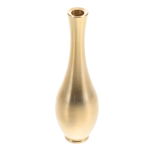 Alasum Vase aus Messing Keramik Vase Desktop kleine Vase dekorative Desktop-Ornamente zarte kleine Vase empfindliche Vase Mini-Vasendekoration Vase aus Metall Schreibtischvase Golden von Alasum