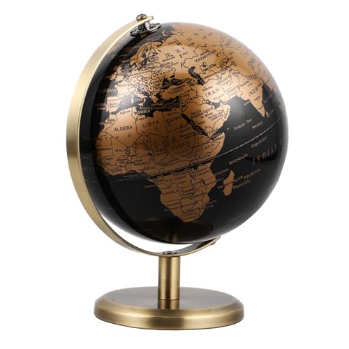 Alasum Vintage Desktop Weltglobus mit Drehbarer Kugel und Antikem Bronze Ständer Dekoratives Lerninstrument für Büro und Zuhause Englische Beschriftung Stilvolle Tischdekoration von Alasum