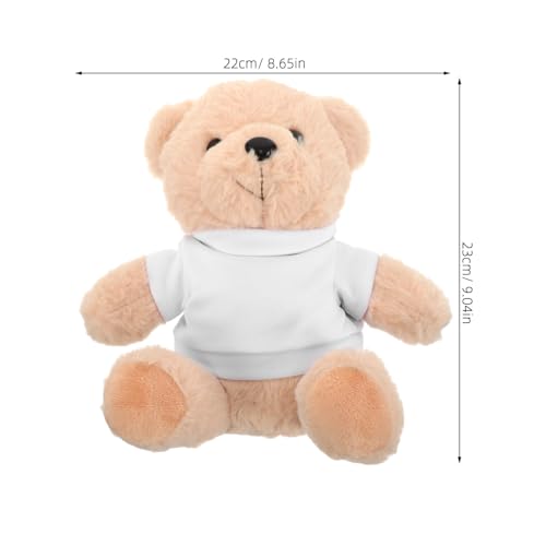Alasum Weicher DIY Sublimations Kuscheltier mit Weißem T Shirt zum Gestalten Kuscheliges Plüschtier Vielseitiges für Erwachsene zu Geburtstagen Feiertagen und Besonderen Anlässen von Alasum