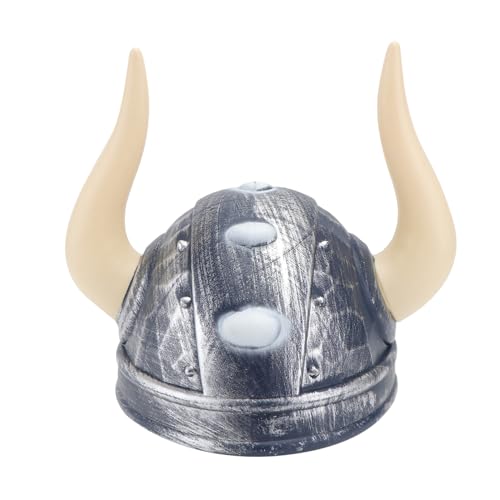Alasum Wikinger Helm mit Hörnern aus Leichtem PVC Party kostüm für Karneval und Fasching Stylische Piratenmütze für Jungen und Mädchen von Alasum