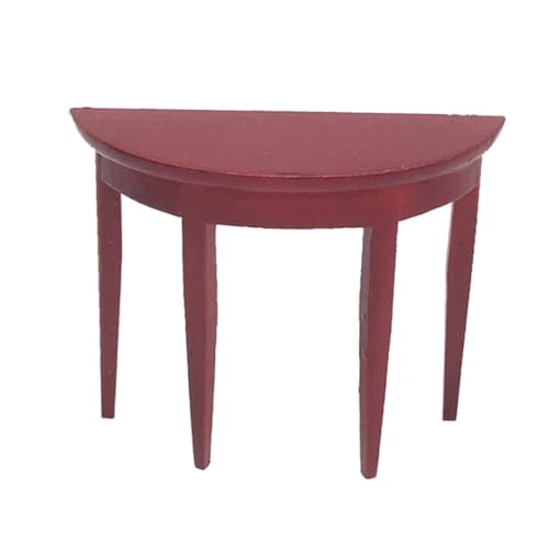 Alasum puppenhaus Halbrunder Tisch Tische Büro wohnzimmermöbel Living Room Furniture Dollhouse Furniture Handmade Furniture puppenstubenmöbel Puppenmöbel Miniaturmodell hölzern rot Alasum puppenhaus Halbrunder Tisch Tische Büro wohnzimmermöbel Living Room Furniture Dollhouse Furniture Handmade Furniture puppenstubenmöbel Puppenmöbel Miniaturmodell hölzern rot von Alasum
