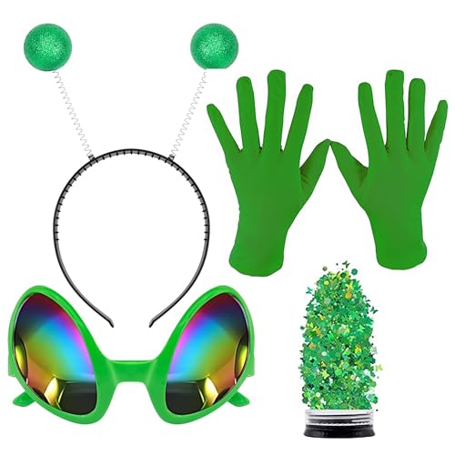 Alaxciax Alien Headband Set Silver Green Alaxciax Alien Headband Set Silver Green von Alaxciax