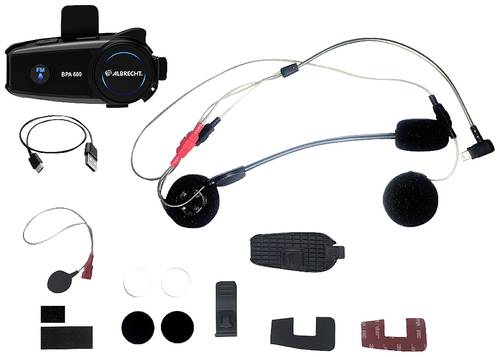 Albrecht BPA 600 15550 Bluetooth®-Headset mit Mikrofon Passend für (Helmtyp) alle Helmtypen von Albrecht