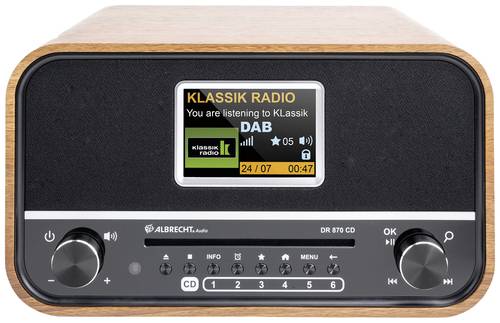 Albrecht DR 870 CD Seniorenradio, DAB+/ UKW/ CD/ USB Tischradio DAB+, UKW DAB+, UKW, Bluetooth® Wec von Albrecht