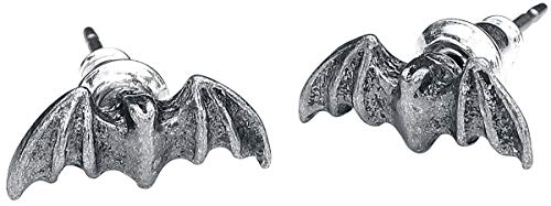 Alchemy Gothic Bat Studs Ohrstecker silberfarben von Alchemy