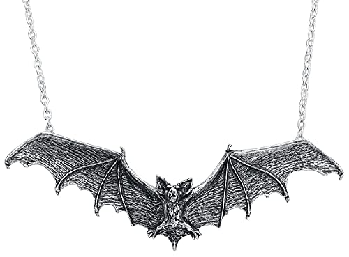 Alchemy Gothic Gothic Bat Pendant Frauen Halskette silberfarben Hartzinn Gothic von Metallica