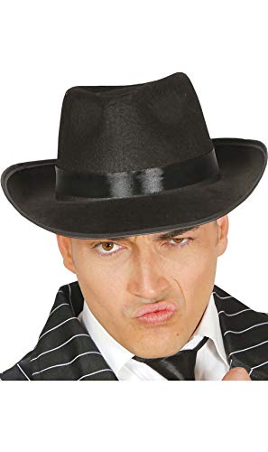 Sombrero de gángster negro con cinta negra von Alco-Albert