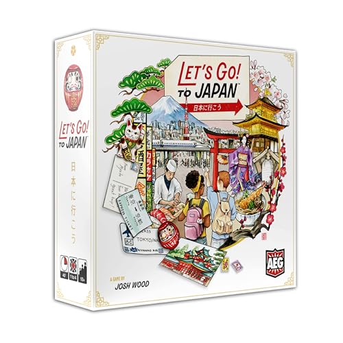 Alderac Entertainment | Let's Go! To Japan Brettspiel auf Englisch für die Ganze Familie | Wettbewerbsorientiertes Spiel für 1-4 Spieler | Brettspiel zum Spielen Alleine, zu Zweit oder mit Freunden von AEG