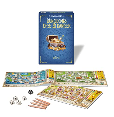 Ravensburger 27270 Dungeons, Dice and Danger, alea Strategiespiel, Würfelspiel für Erwachsene, Roll & Write Spiel ab 12 Jahren von Ravensburger