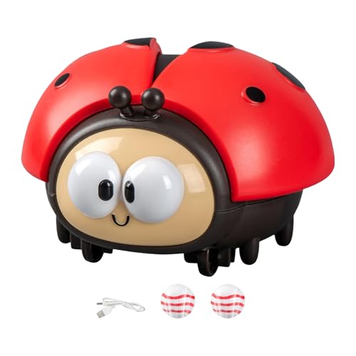 Marienkäfer Spielzeug Luftballon Schwimmball Puzzle Set 2 Bällen Lernspielzeug Sensorisches Interaktive Niedliches Zuhause Spielzeugset Blasgerät Tierspielzeug von Alecony