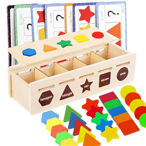 Aleevii Montessori Spielzeug, Montessori Spielzeug für Farben und Formen zu Erkennen Motorikspielzeug aus Holz Sortierspielzeug als Geschenk für Kinder ab 1 2 3 Jahre Aleevii Montessori Spielzeug, Montessori Spielzeug für Farben und Formen zu Erkennen Motorikspielzeug aus Holz Sortierspielzeug als Geschenk für Kinder ab 1 2 3 Jahre von Aleevii
