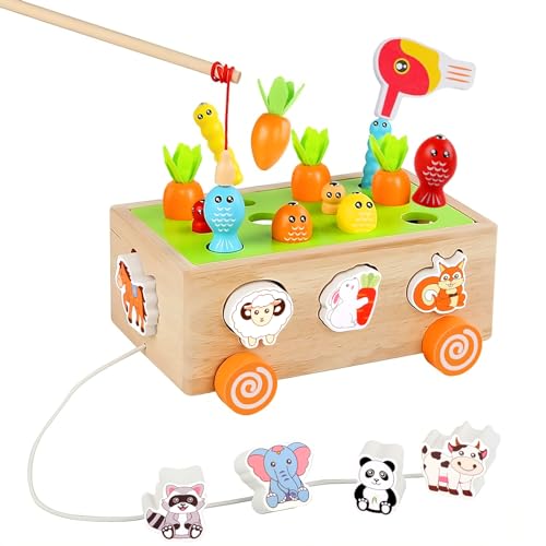 Aleevii Montessori Spielzeug 3 Jahre,Magnetische Spielzeuge Fische Angeln Spiel,Holzspielzeug für Kinder Jungen und Mädchen Aleevii Montessori Spielzeug 3 Jahre,Magnetische Spielzeuge Fische Angeln Spiel,Holzspielzeug für Kinder Jungen und Mädchen von Aleevii