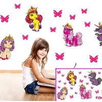 Wandtattoo-Set Filly Unicorn 19tlg., Einhorn-Wanddeko für Mädchen Wandtattoo-Set Filly Unicorn 19tlg., Einhorn-Wanddeko für Mädchen von Alenio