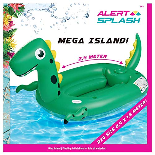 Alert Riesen Dinosaurier Dino Party Lounge Badeinsel Pool Liege Luftmatratze groß 240cm von Alert