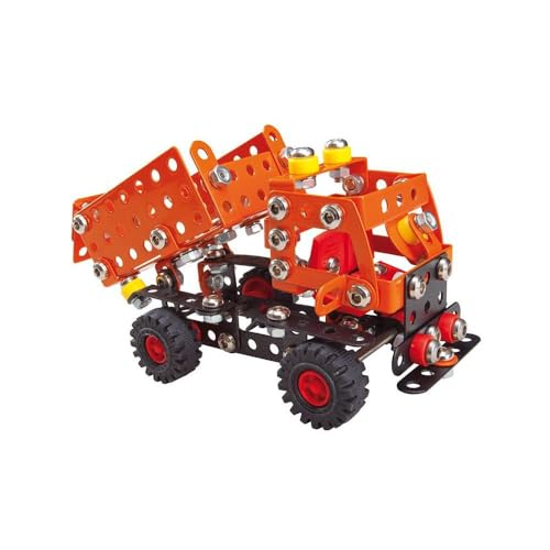 A ALEXANDER 1490 Constructor Terra Kipper Metall Bausatz, 287 Teile Metallbaukasten, Metallbausatz mit Muldenkipper LKW, Werkzeug & Kunststoff Elementen, Konstruktionsspielzeug für Kinder ab 8 Jahren von A ALEXANDER