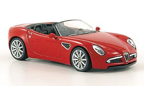 Alfa Romeo 8 C Spider, rot, 2007, Modellauto, Fertigmodell, Minichamps 1:64 von Alfa Romeo