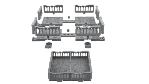 AliKids Modular Terrain Ruin for Wargame WH40K, Compatible with 10E GW & WTC, HIPS Plastic Injection Molding (2 Pack Dice Tray) von AliKids
